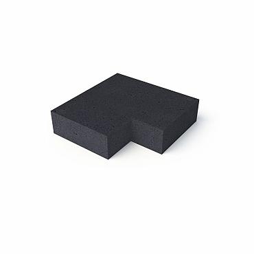 o.h. traptrede binnenhoek 37 15cm carbon 60x60cm