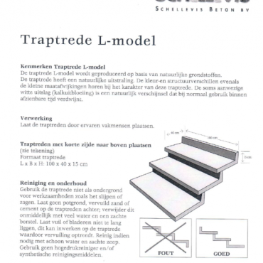 o.h. traptrede antraciet l model