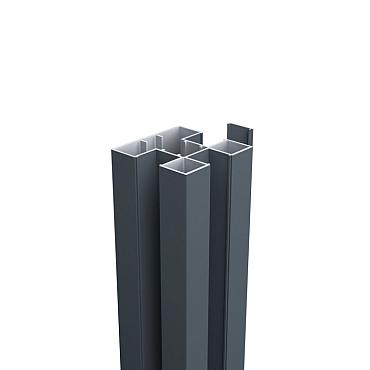 boston aluminium h paal 7 5x7 5x300cm ral7016 incl. afwerkingsprofiel 4x24mm