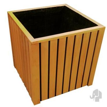 elephant hardhouten bloembak stripes black 50x50x50cm