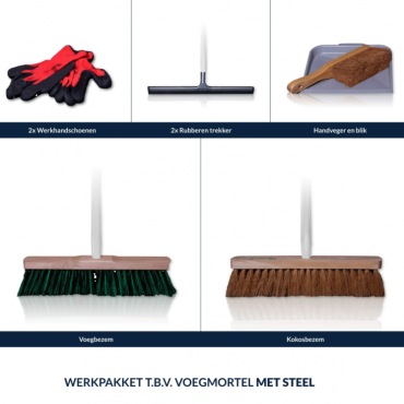 romfix werkstartpakket t.b.v. voegmortel met steel