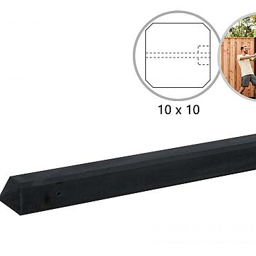 s1 eindbetonpaal mdk glad antraciet gecoat 10x10x190cm