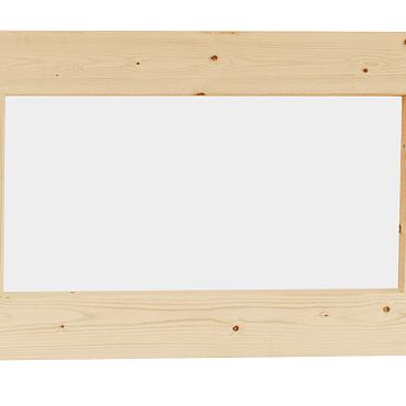 vuren vast raam blank met melkglas 71 2x43 8cm