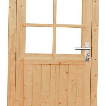 vuren enkele 6 ruits deur blank rechtsdraaiend 90x201cm