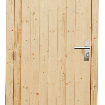vuren enkele dichte deur blank rechtsdraaiend 90x201cm