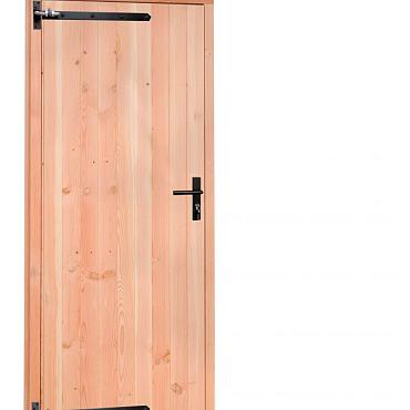 douglas enkele deur blank linksdraaiend zwart beslag 90x201cm