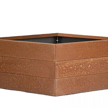 bloembak modulair corten 150x60x42cm