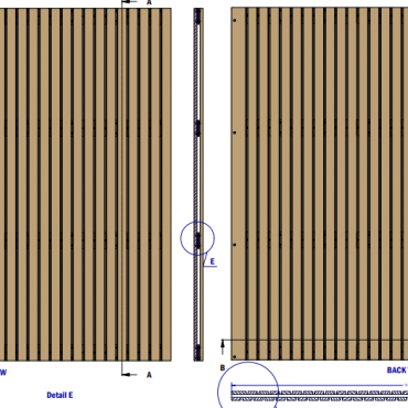 elephant hardhouten schutting stripes black 4 5x180x180cm