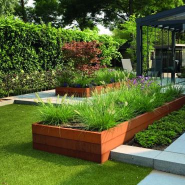 bloembak modulair corten 60x60x28cm