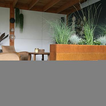 bloembak modulair corten 240x150x70cm