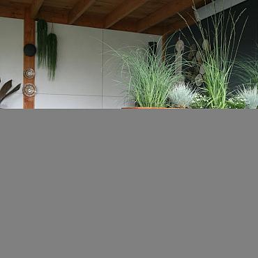 bloembak modulair corten 300x150x56cm