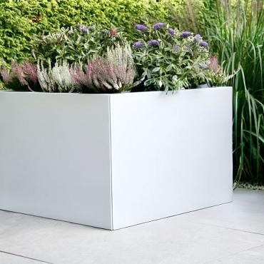 bloembak vlak wit 150x300x40cm