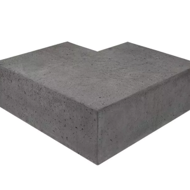 o.h. traptrede buitenhoek 40 20cm antraciet 60x60cm