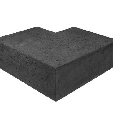 o.h. traptrede buitenhoek 40 20cm carbon 60x60cm