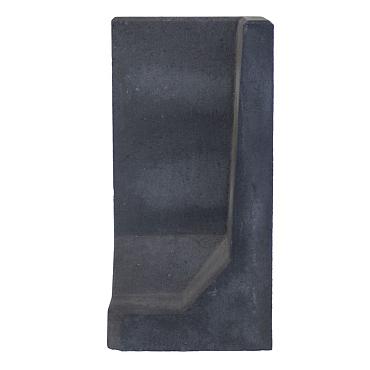 l element hoekstuk zwart 80x40x40cm