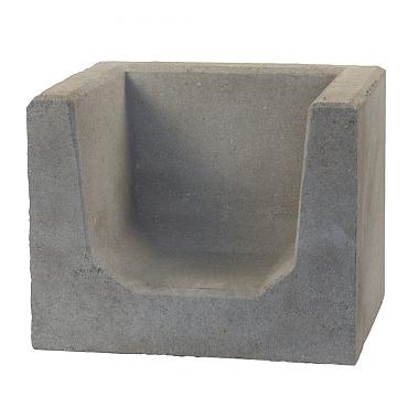 u element hoekstuk grijs 40x50x40cm