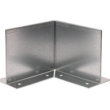 inwendige hoek double flg 10 cm   verzinkt