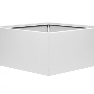 plantenbak vlak wit 90x90x80cm