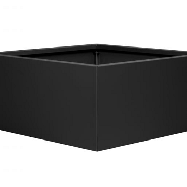 bloembak vlak grafietzwart 90x90x40cm