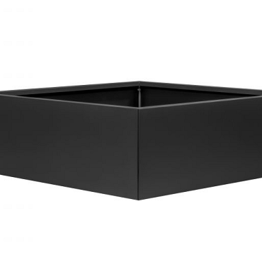bloembak vlak grafietzwart 210x210x40cm