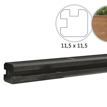 s6 hoekbetonpaal betowood pk antraciet gecoat t.b.v. stapelsysteem 11 5x11 5x277cm