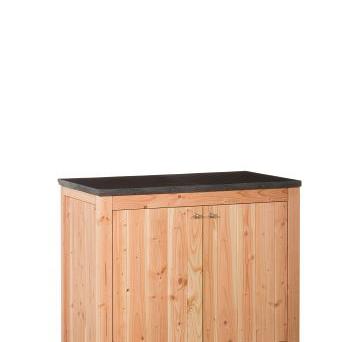 buitenkeuken dubbel 90 excellent douglas blank 90x109x56cm hxbxd met schap en deuren