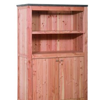 buitenkeuken dubbel 168 excellent douglas blank 168x109x56cm hxbxd met 3 schappen en deuren