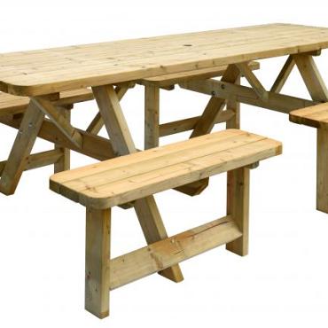 picknicktafel family groen ge mprgeneerd bladmaat 70x240cm