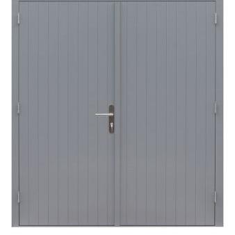 hardhouten dubbele dichte deur prestige grijs gegrond 202x221cm
