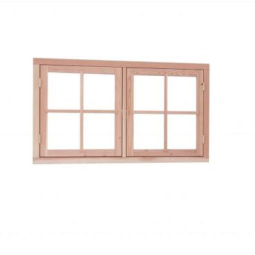 douglas dubbel uitzetraam blank 141 2x83 7cm