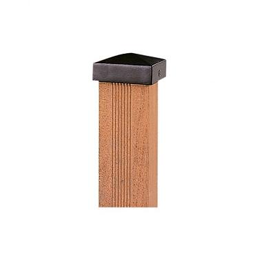 paalornament piramide zwart 7x7cm
