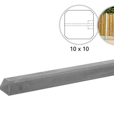 s1 eindbetonpaal mdk glad grijs 280x10x10cm