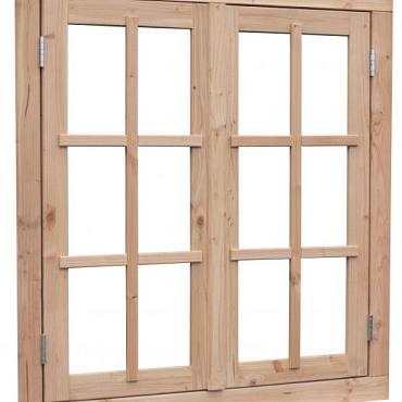 douglas dubbel uitzetraam prestige blank met dubbelglas 112x120 5cm