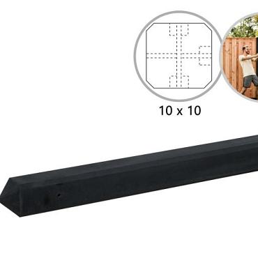 s1 t betonpaal mdk glad antraciet gecoat 10x10x280cm