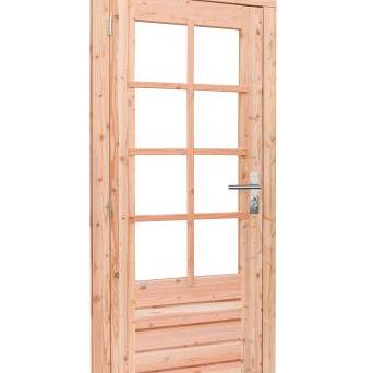 douglas enkele 8 ruits deur blank linksdraaiend 90x201cm