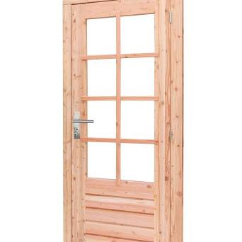 douglas enkele 8 ruits deur blank rechtsdraaiend 90x201cm