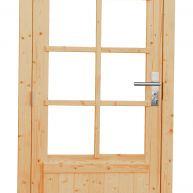 vuren enkele 8 ruits deur blank linksdraaiend 90x201cm