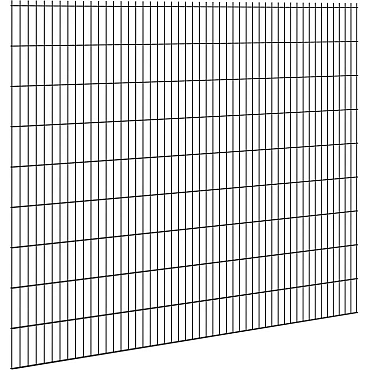 hillfence scherm dubbele staafmat zwart 250x183cm
