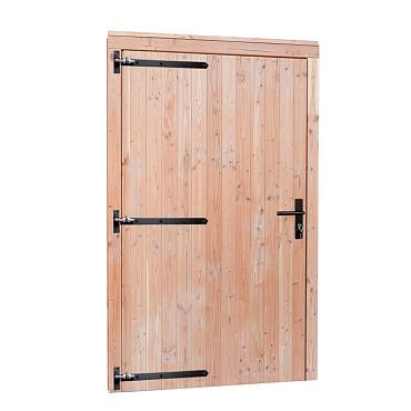 douglas enkele deur extra breed blank linksdraaiend met zwart beslag 119x209cm