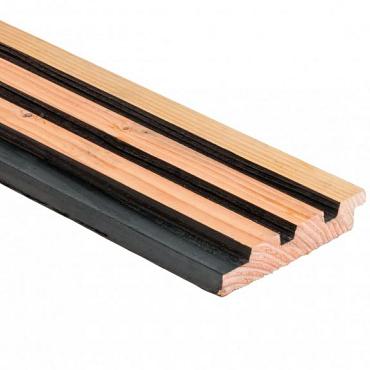 douglas geschaafd triple profiel zwart blank 2 5x14x400cm