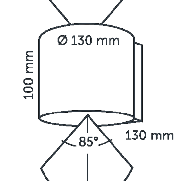 halo up down 100 230v dark grey