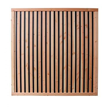 douglas plankenscherm rhombus zwarte binnenkant 180x180cm
