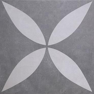 geoceramica ambiente antracite flower 60x60x4cm