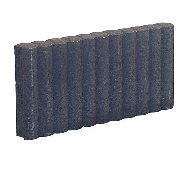 palissadeband rond zwart 6x25x50cm uitlopend