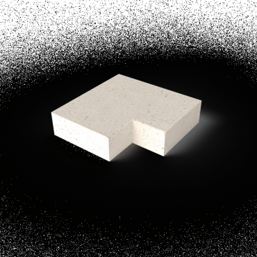 o.h. traptrede binnenhoek 37 15cm creme 60x60cm