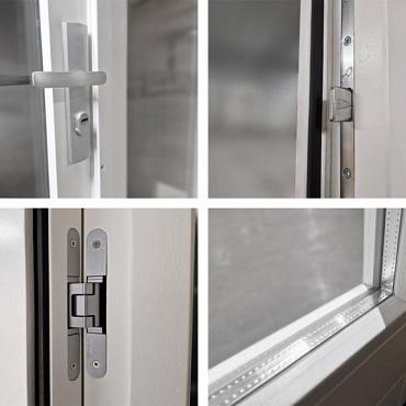 stapeldorpeldeur met glas meranti wit linksdraaiend deur 93x216 9 kozijn 103 8x226 3cm incl. dts en deurbeslag 