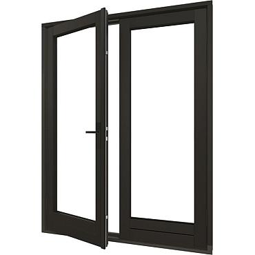 stapeldorpeldeur met glas dubbel meranti zwart 2x deur 83 4x216 9 kozijn 178x226 3cm incl. dts en deurbeslag 