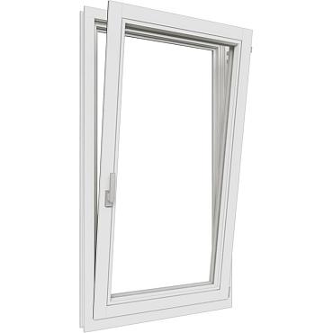 draai  kiepraam meranti wit rechtsdr. raam 70x128 5 kozijn 77 4x137 4cm incl. raambeslag 