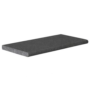 zwembadrand vietnam black 60x30x3cm riven met bullnose