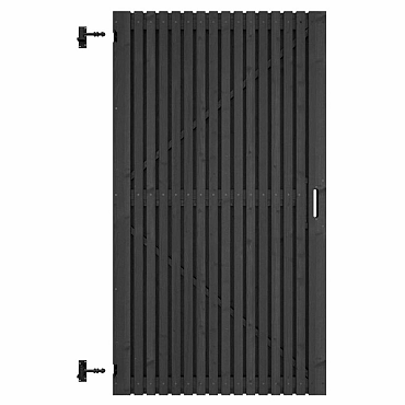 lattendeur verticaal grenen zwart gespoten stalen 178x99x5cm